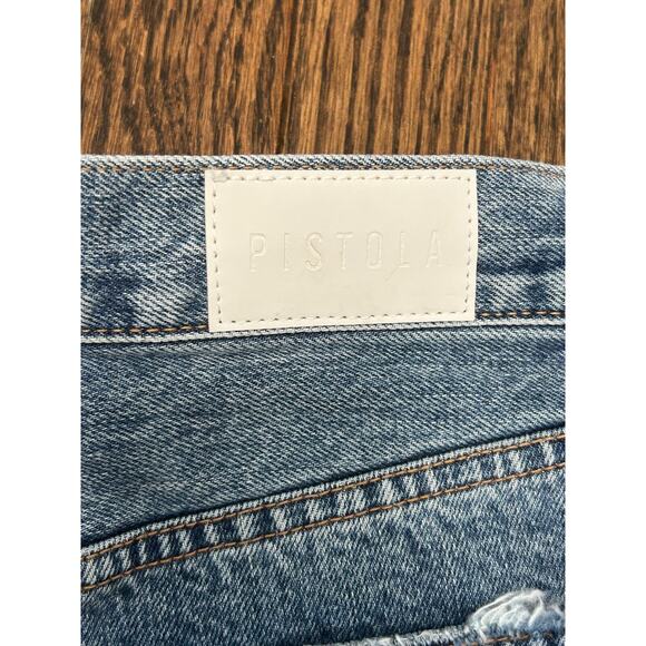 PISTOLA Nova Blossom Shorts Womens Size 26 Blue Denim Pockets Button Fly Outdoor - Picture 9 of 9